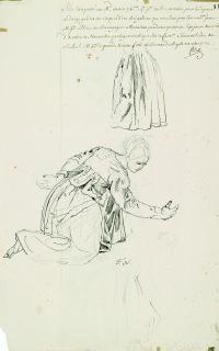 Friedrich Nerly - Knieendes Mädchen