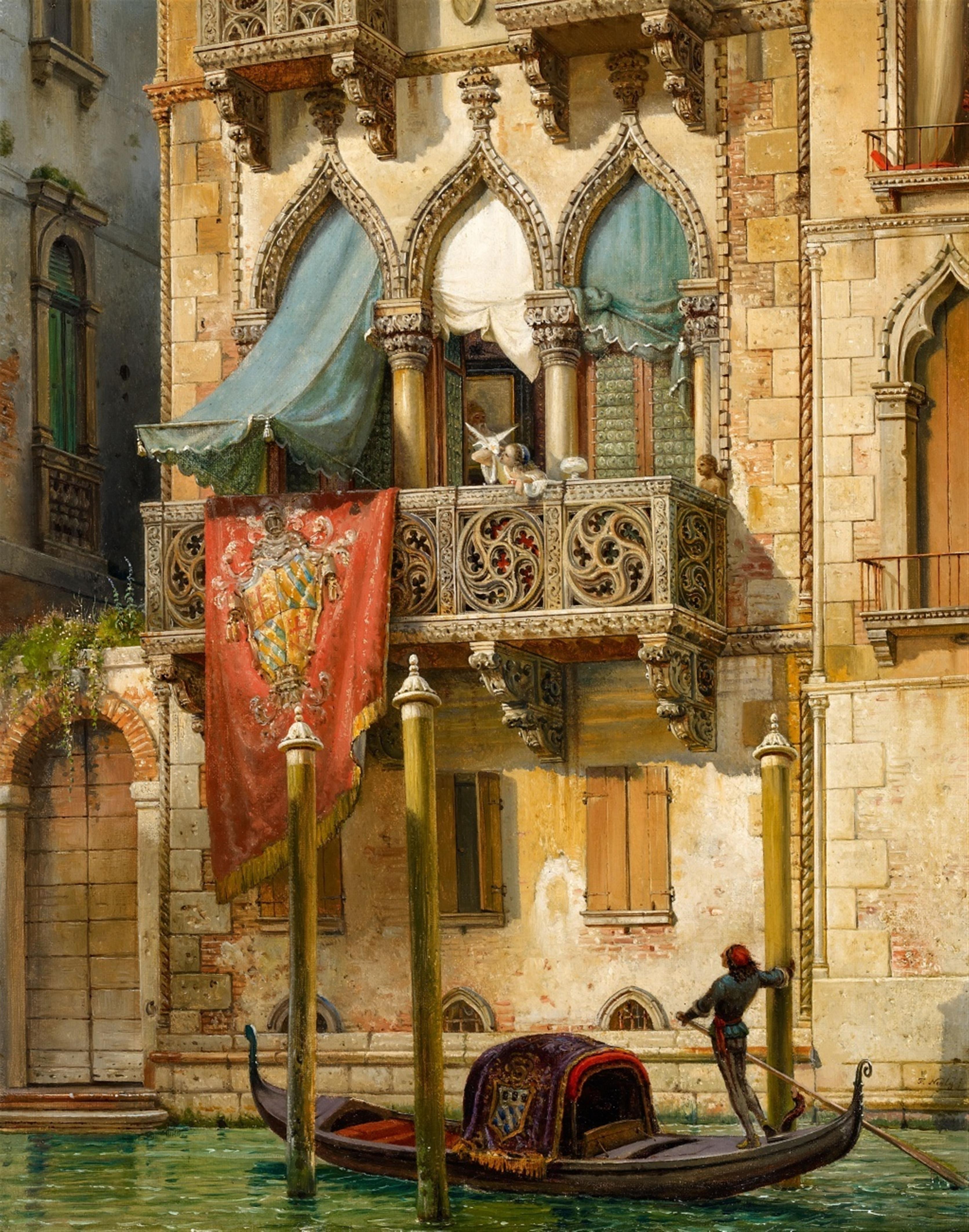 Friedrich Nerly - Palazzo Contarini in Venedig (Haus der Desdemona)