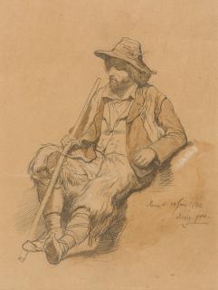 Friedrich Nerly - Römischer Bauer, rastend.