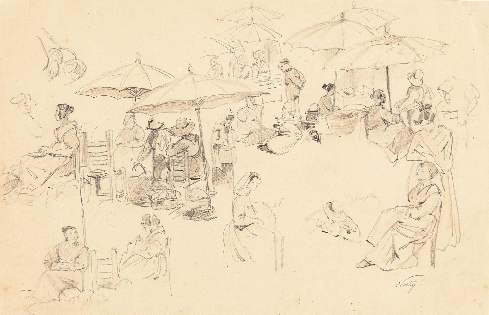 Friedrich Nerly - Studien eines Marktes