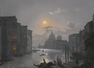 Friedrich Nerly - Venice, A View Of The Grand Canal With The Palazzo Cavalli-Franchetti And Santa Maria Della Salute