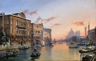 Friedrich Nerly - Winteransicht auf den Canal Grande und Santa Maria della Salute
