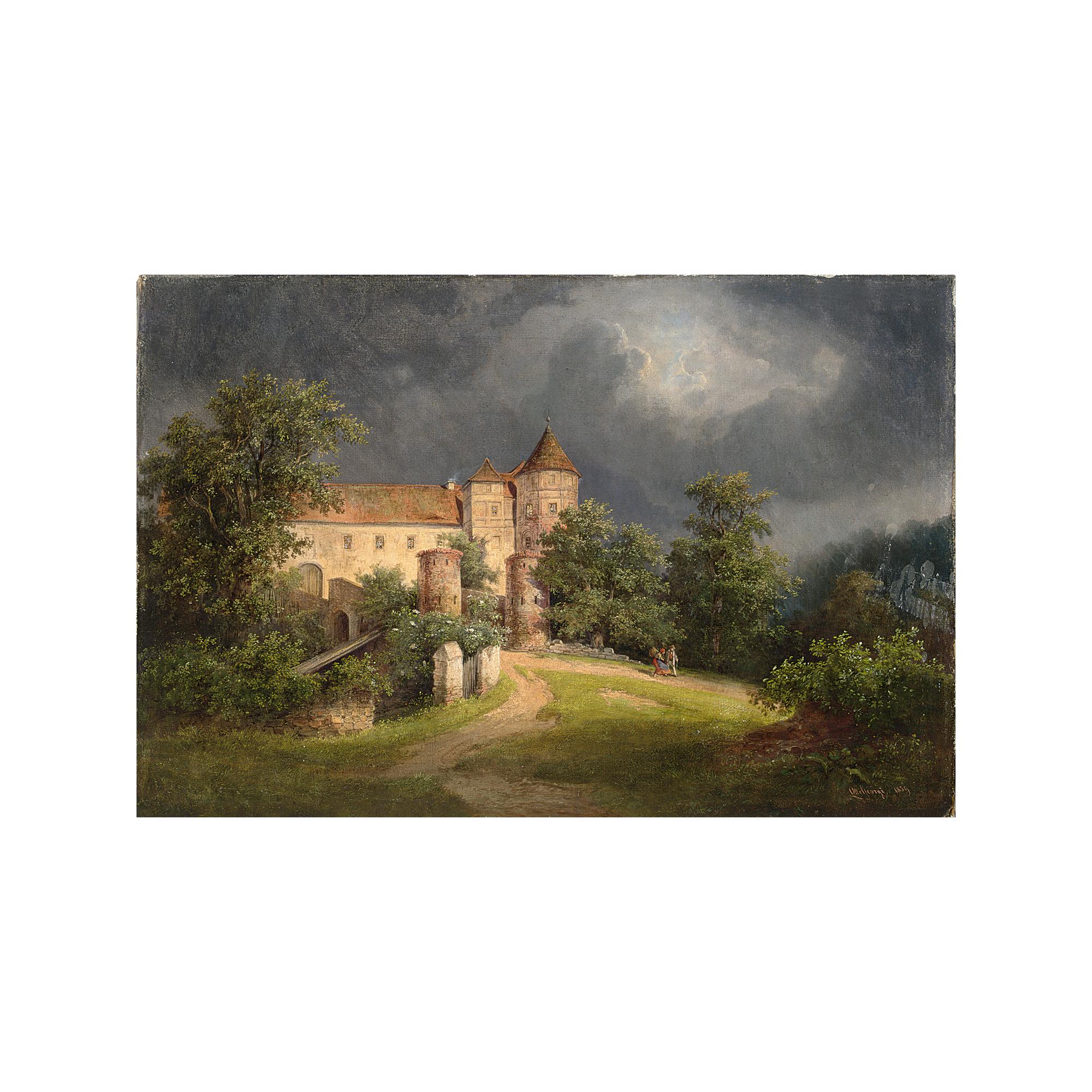 Friedrich Otto Georgi - View On Schloss Scharfenberg, Near Meissen