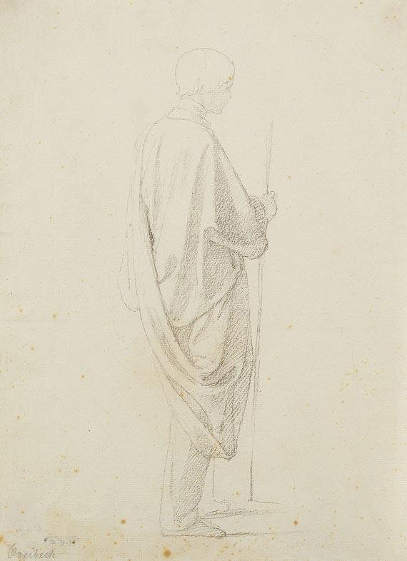 Friedrich Overbeck - Stehender junger Mann (wohl Franz Pforr) in venezianischem Mantel