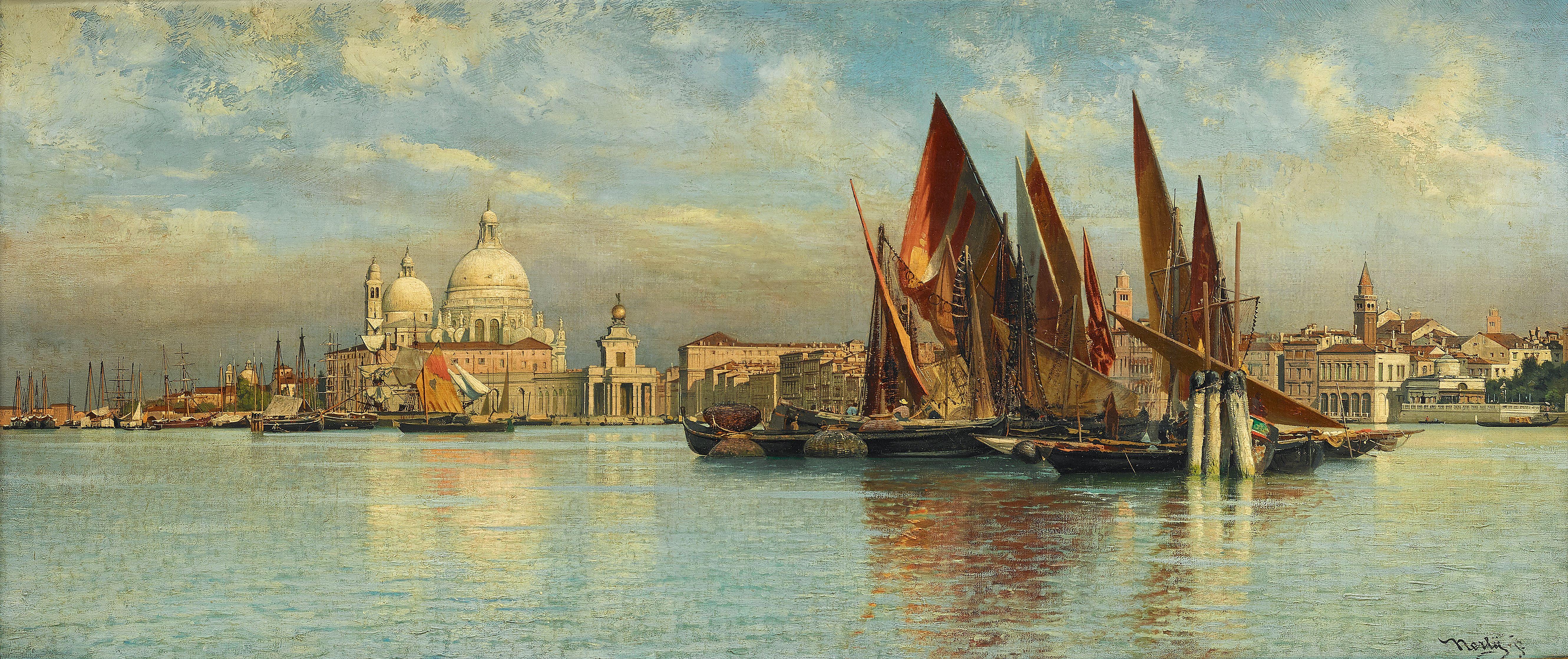 Friedrich Paul Nerly - Veduta di Venezia