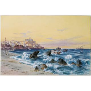 Friedrich Perlberg - L\'Arrivée Du Bateau À Jaffa