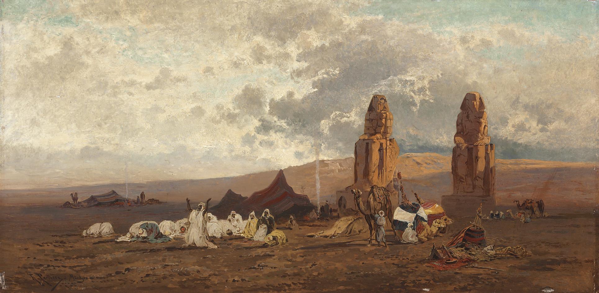 Friedrich Perlberg - The Evening Prayer, Thebes