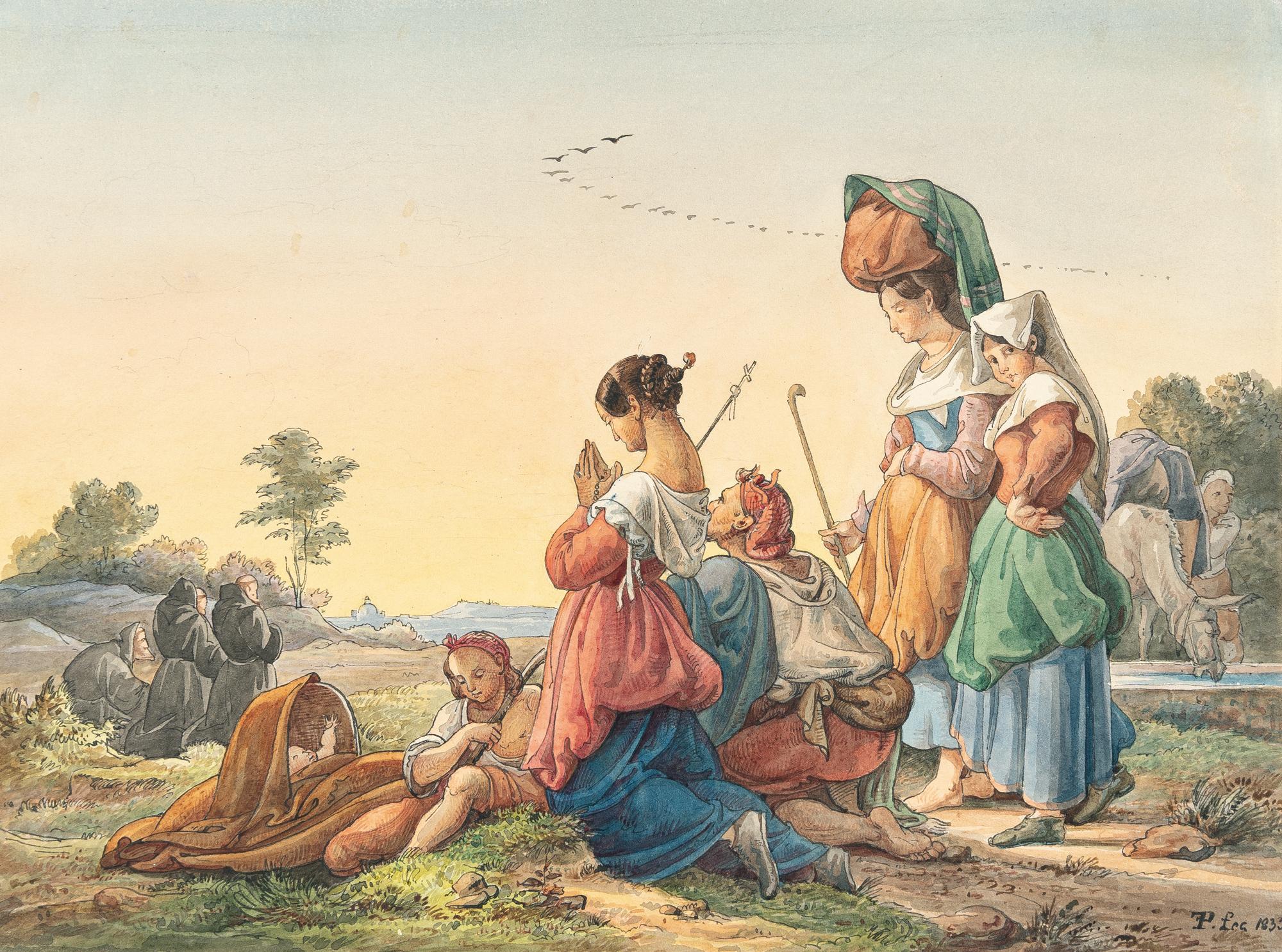 Friedrich Preller d. Ä. - Das Abendgebet