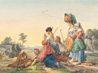 Friedrich Preller d. Ä. - Das Abendgebet