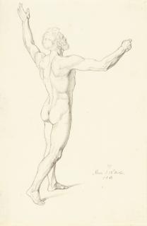 Friedrich Preller d. Ä. - Männlicher Rückenakt (Odysseus)