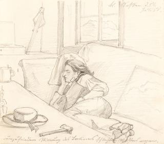 Friedrich Preller d. Ä. - „Unzufriedene Stimmung des Berliners schlechten Wetters wegen“.