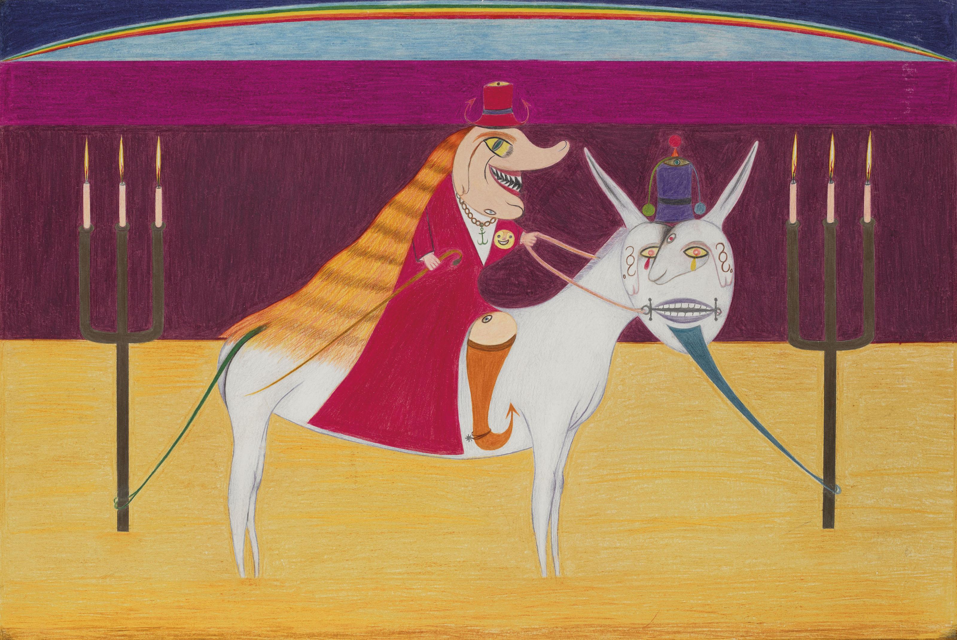 Friedrich Schröder-Sonnenstern - Einreiten der Mondehemänner (Hohe Schule)