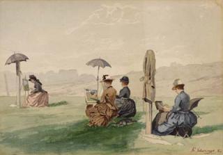 Friedrich Schwinge - Malerinnen im Freien