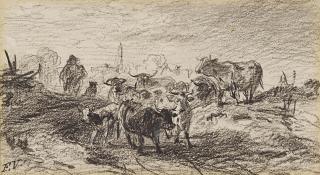 Friedrich Voltz - Austrieb der Herde.