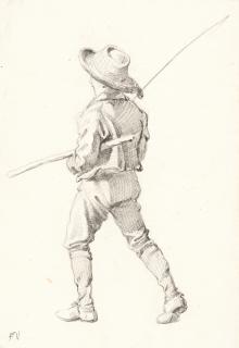 Friedrich Voltz - Hirtenjunge mit Hut.