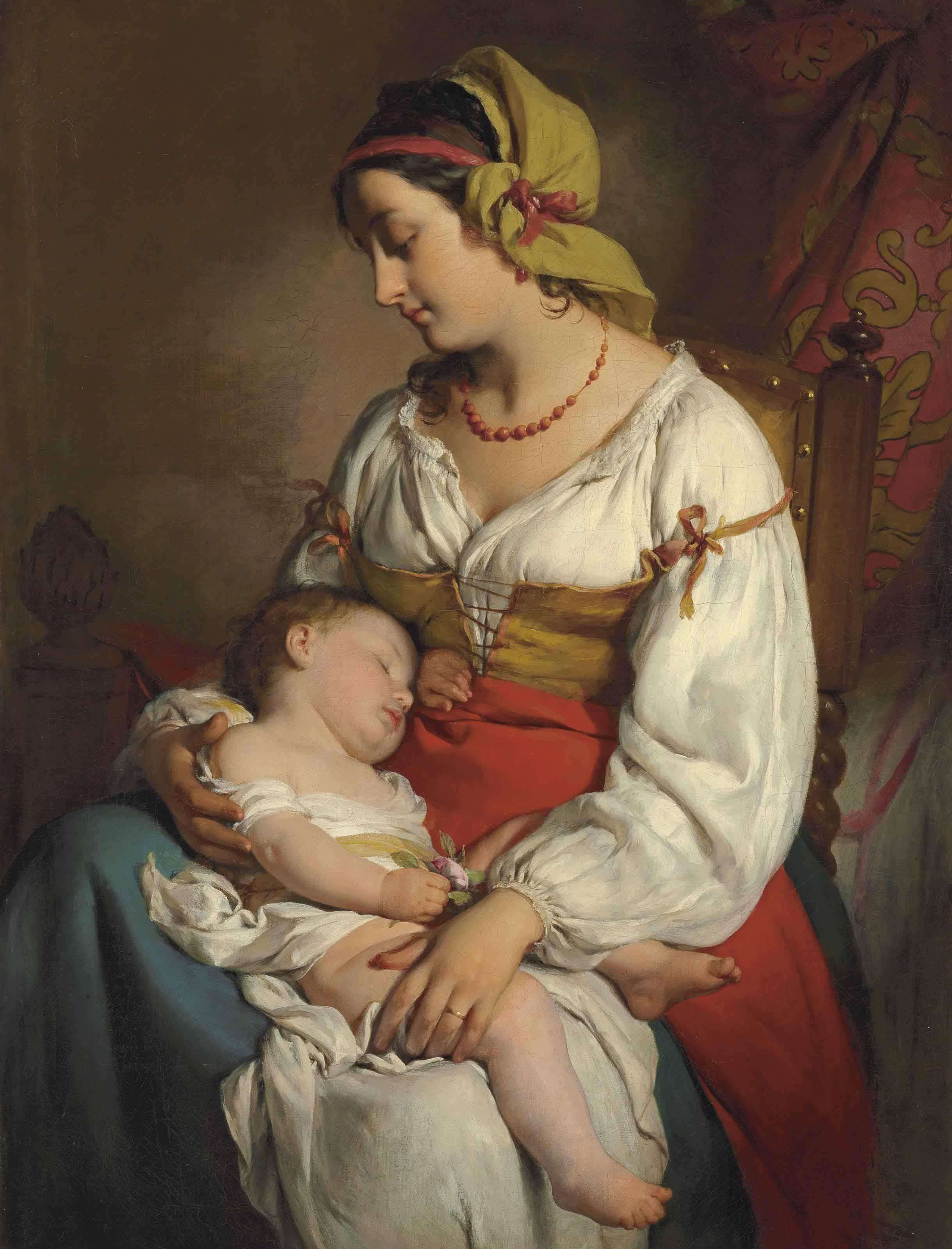 Friedrich Von Amerling - Italienische Mutter Mit Kind