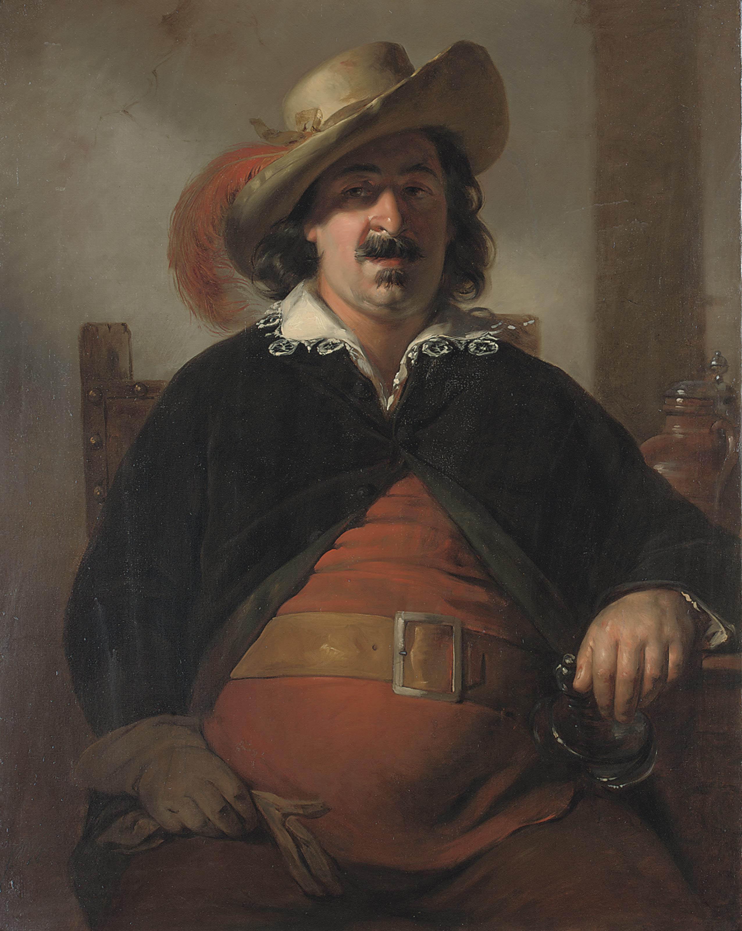 Friedrich von Amerling - The painter Ignaz Raffalt as Falstaff