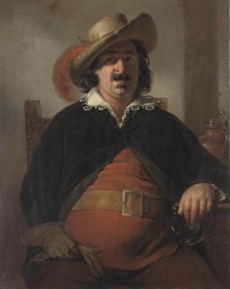 Friedrich von Amerling - The painter Ignaz Raffalt as Falstaff