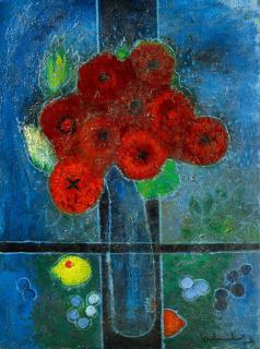 Friedrich Vordemberge - Blumenstillleben mit Früchten