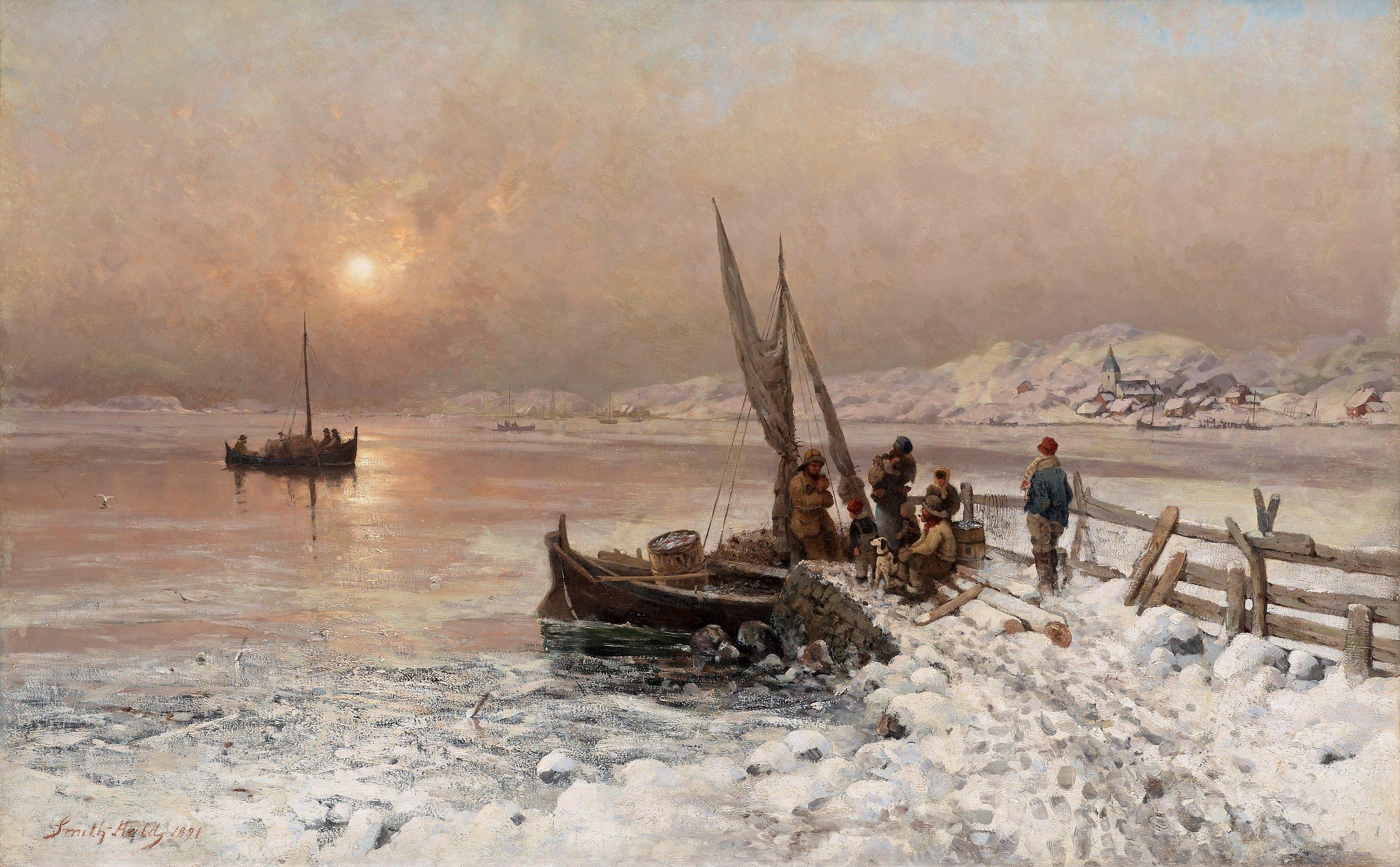 Frithjof Smith-Hald - Fishing in the winter