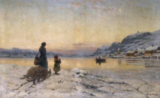 Frithjof Smith-Hald - Norwegian winter Day By The Fjord