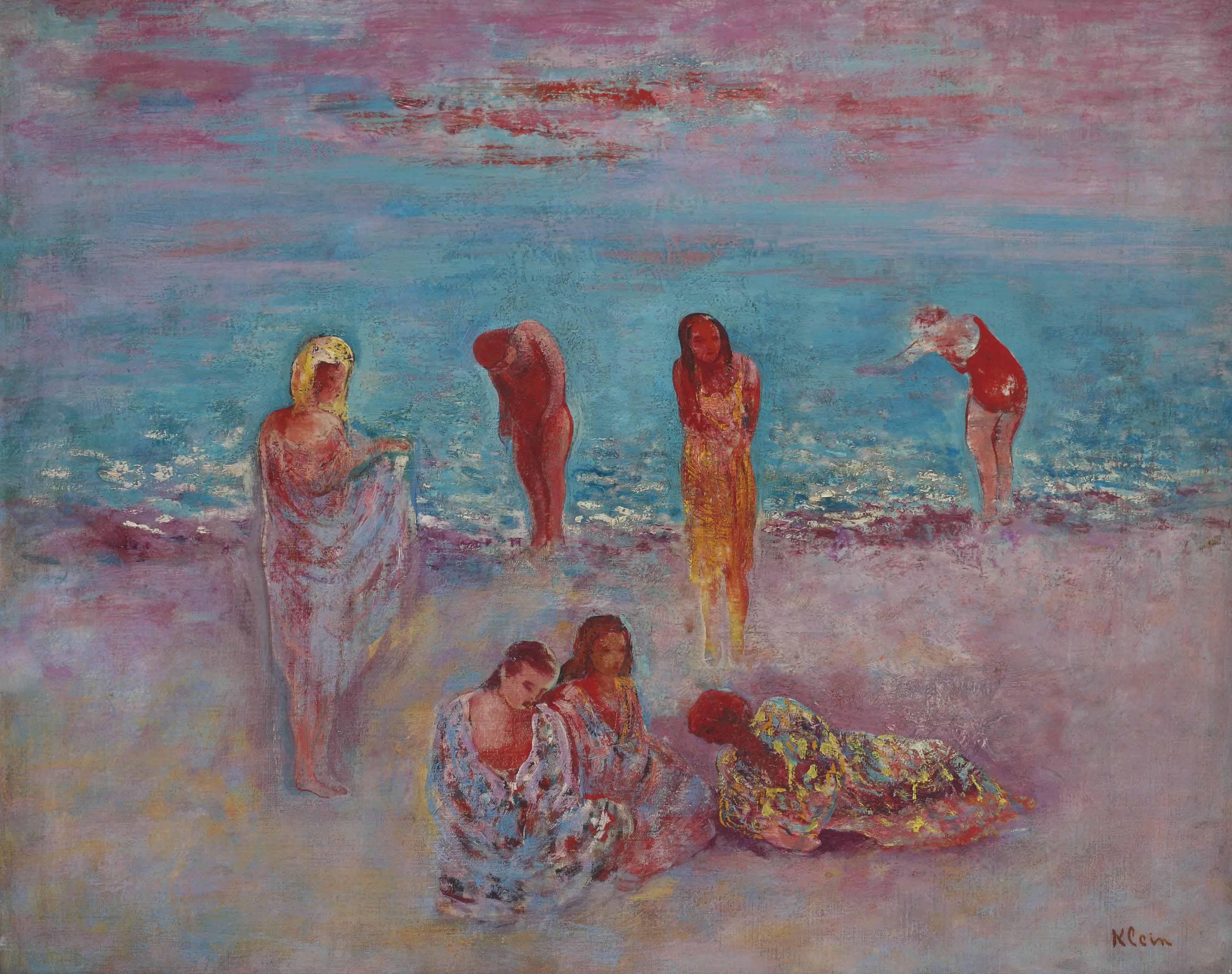 Frits Klein - Figures on a beach