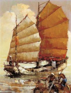 Frits Lucien Ohl - Junk under full sail