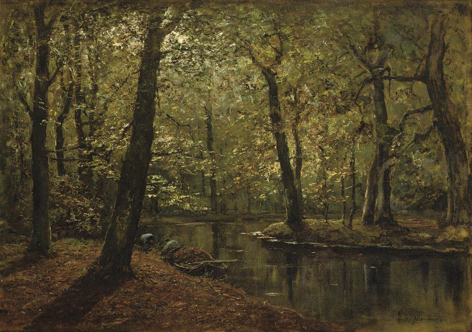 Frits Mondriaan - Boschvijver: a forest in autumn