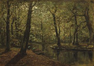 Frits Mondriaan - Boschvijver: a forest in autumn