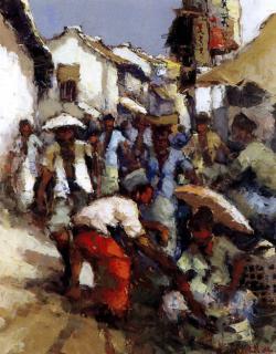 Frits Ohl - Market scene