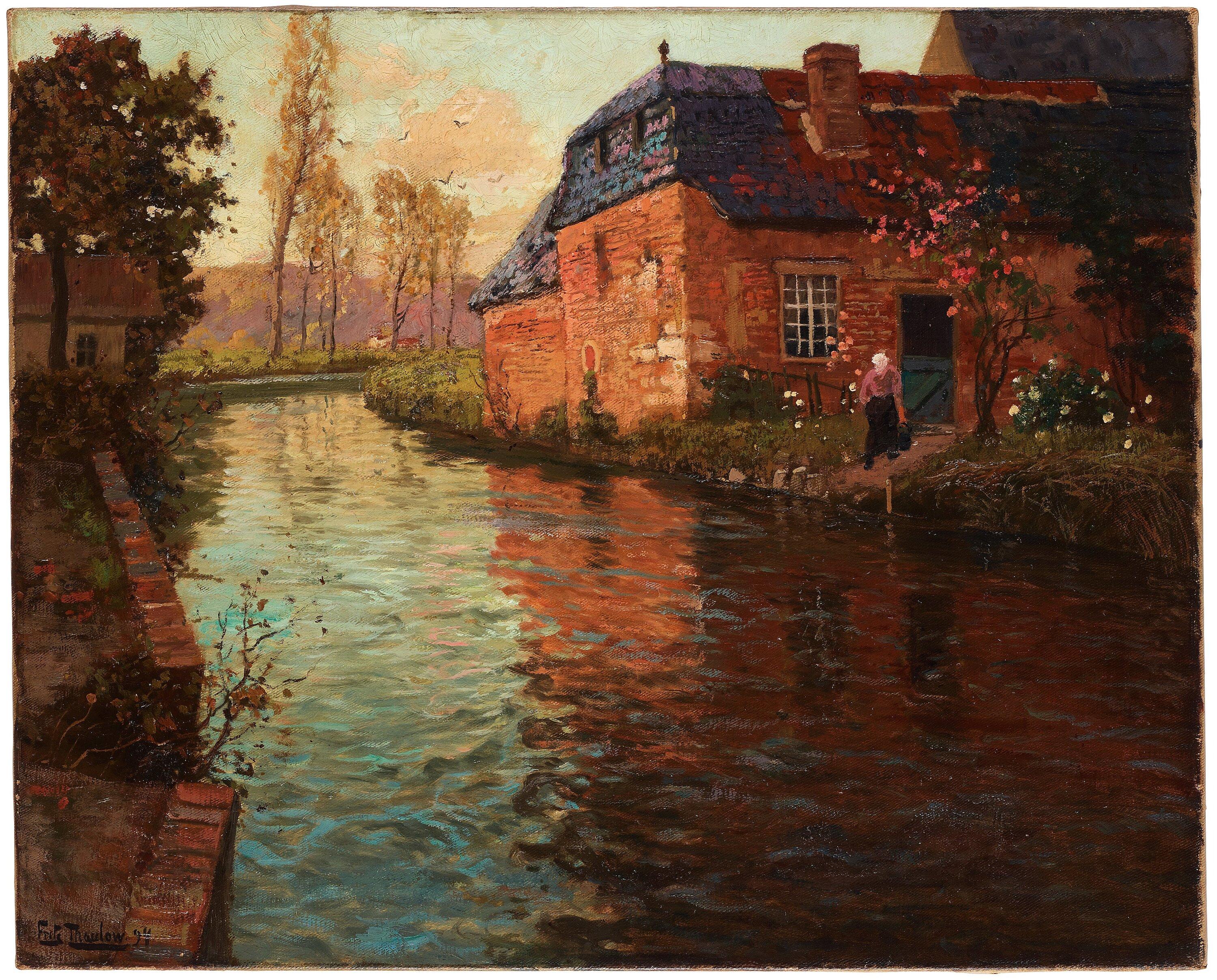 Frits Thaulow - Bords de la Rivière, Arques-la-Bataille, Brittany