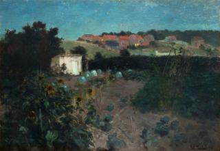 Frits Thaulow - Evening landscape at Pas de Calais