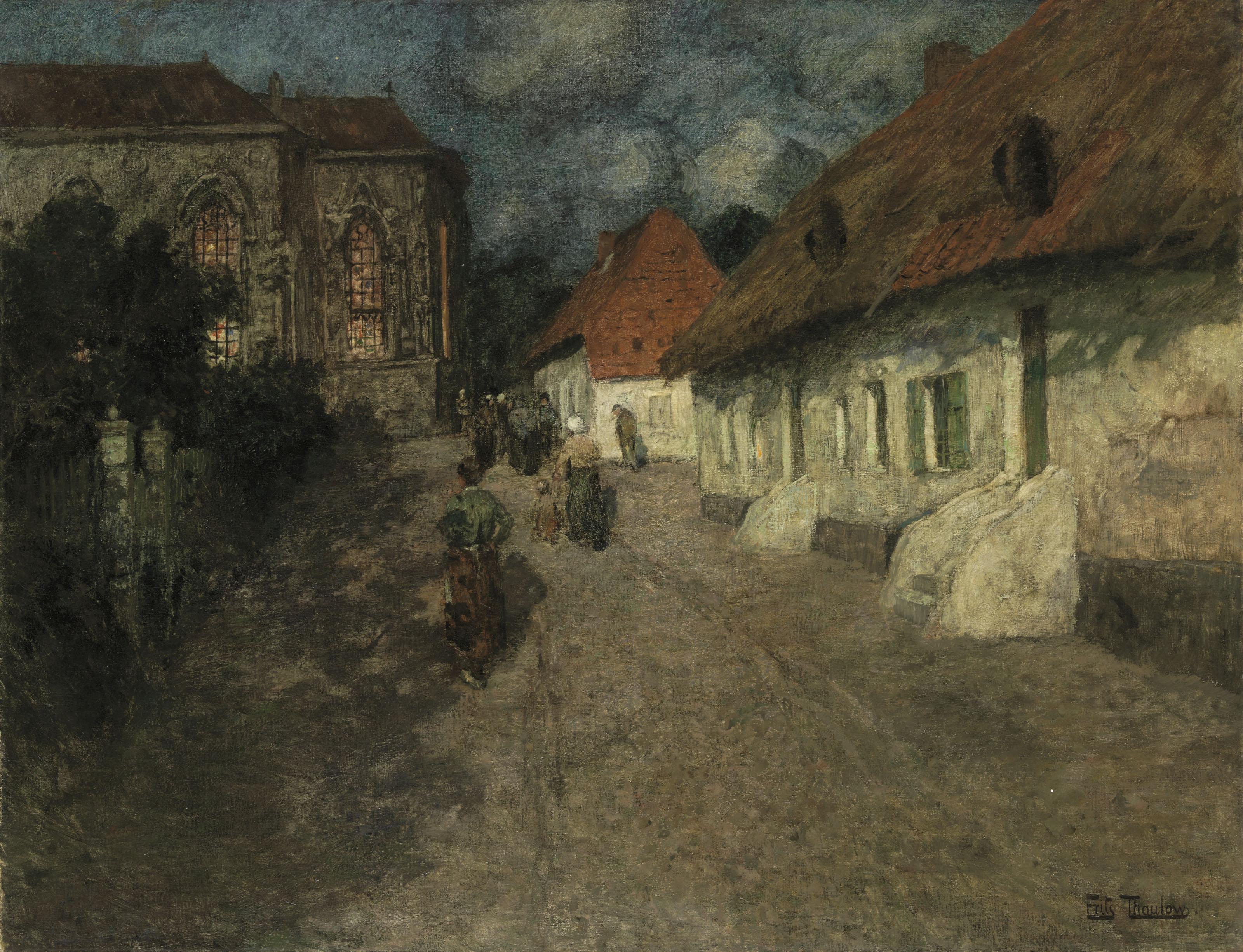 Frits Thaulow - Midnight Mass