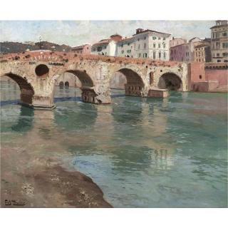 Frits Thaulow - Norwegian Bro I Verona (Ponte Pietra, Verona)