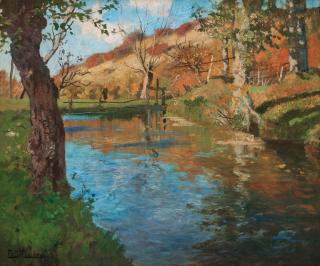Frits Thaulow - River Landscape