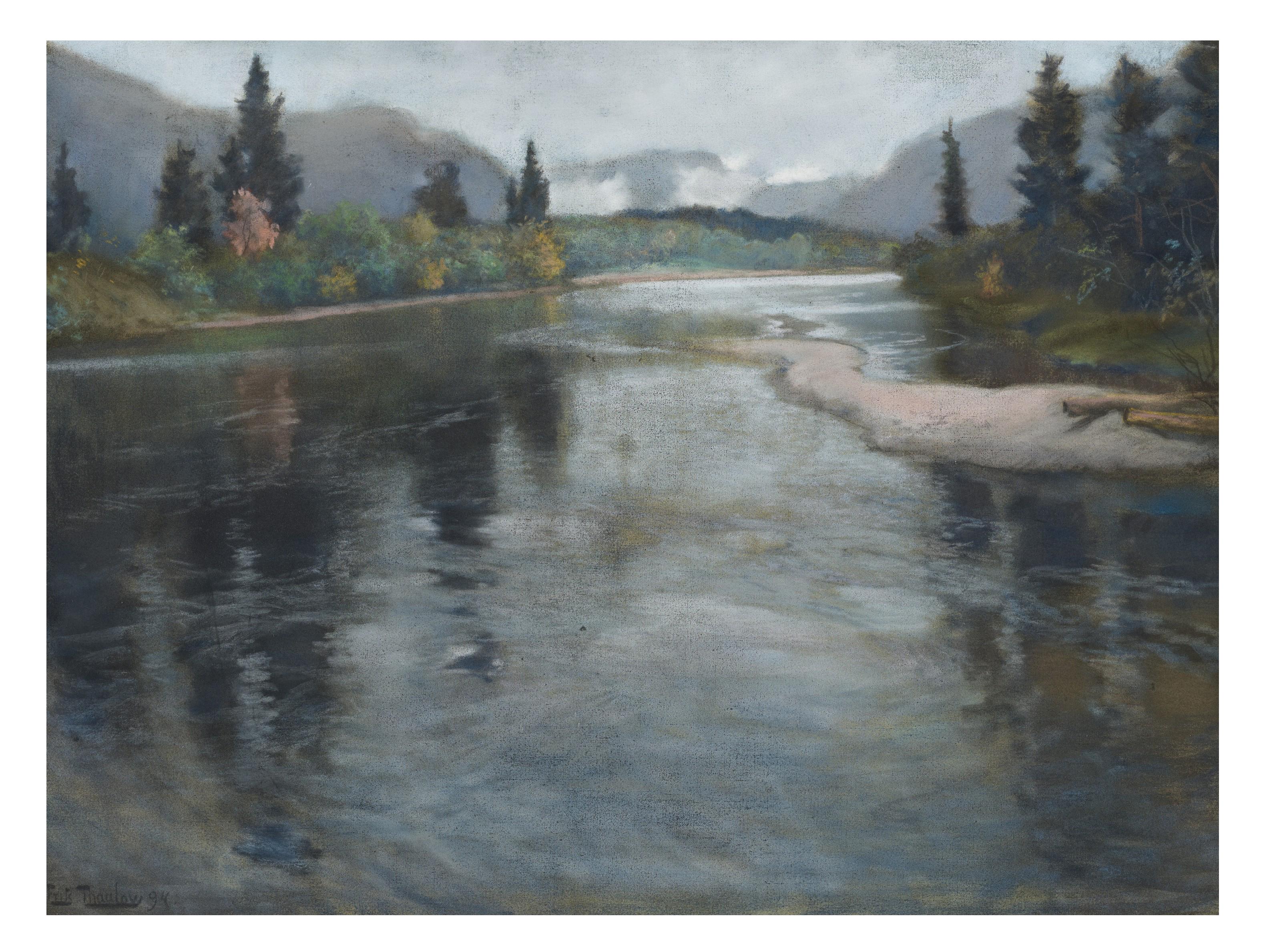 Frits Thaulow - River Landscape