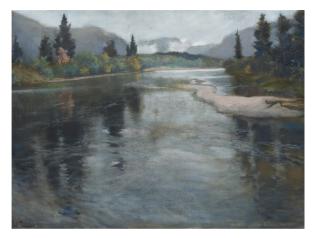 Frits Thaulow - River Landscape