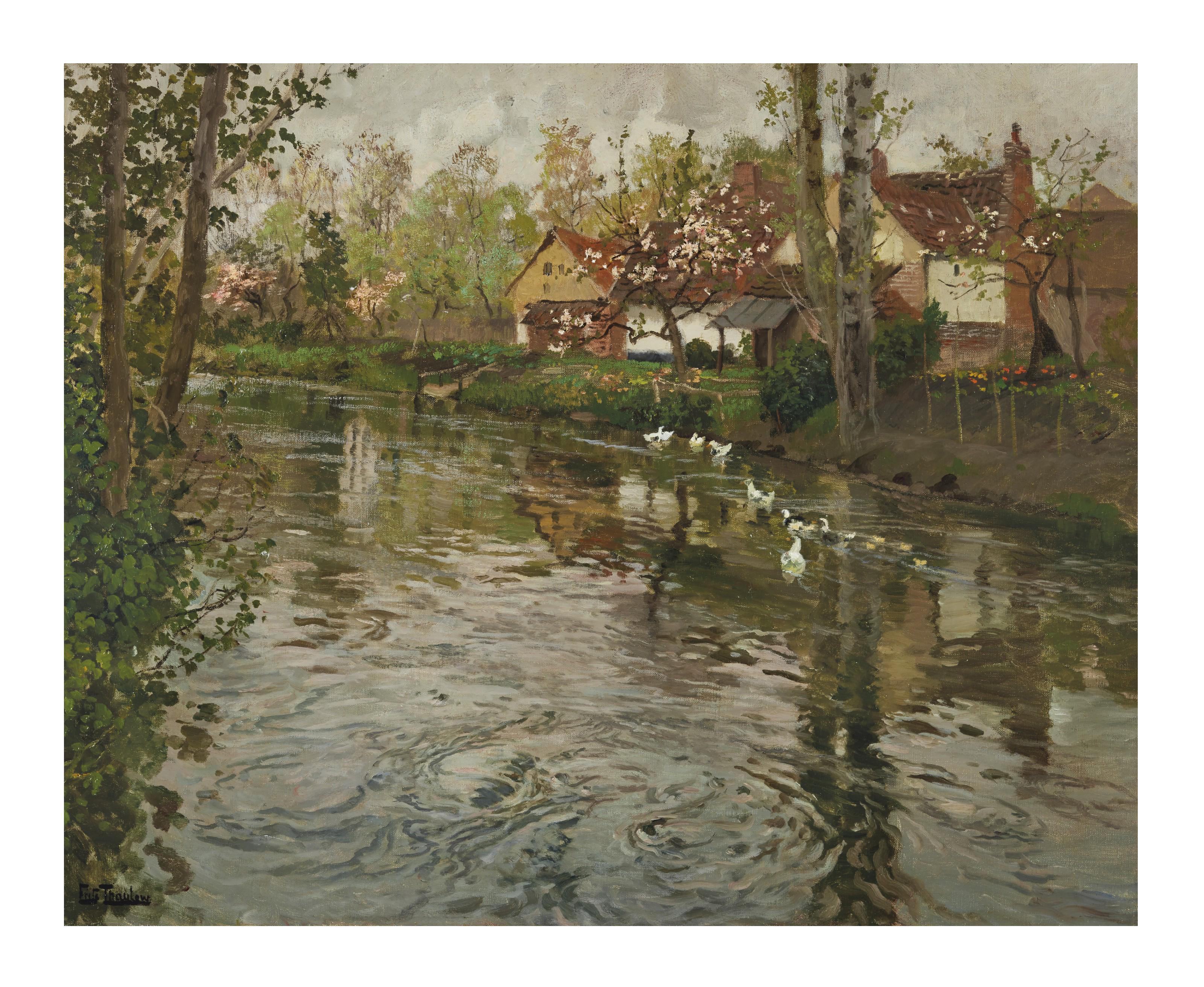 Frits Thaulow - Spring on the River Somme