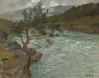 Frits Thaulow - The River Otta, Norway