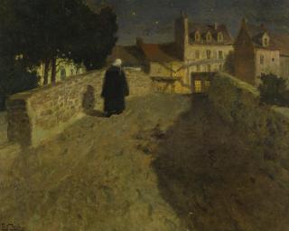 Frits Thaulow - Towards The Pont Lovignon (Pont Fleuri) In Quimperlé