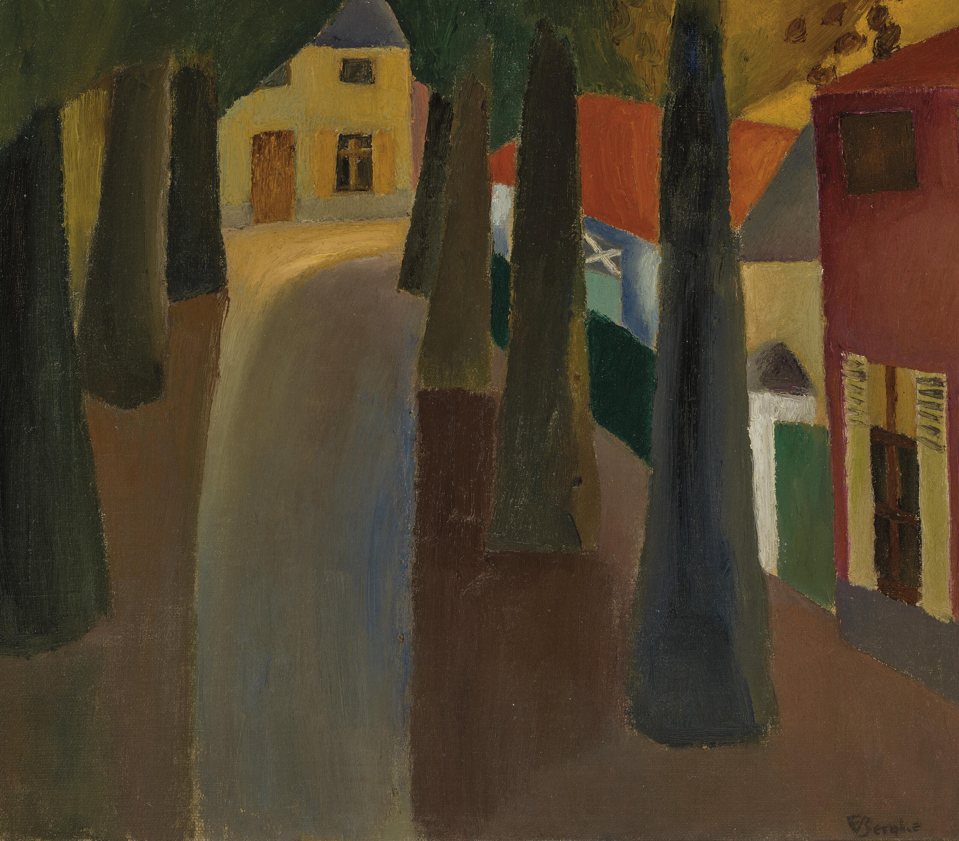 Frits Van Den Berghe - L\'allée du château à Bachte-Maria-Leerne