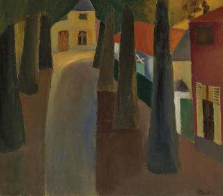 Frits Van Den Berghe - L\'allée du château à Bachte-Maria-Leerne