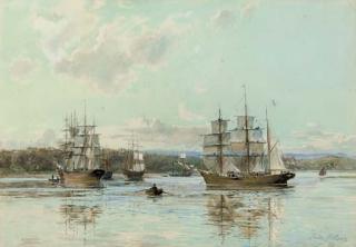 Fritz B. Althaus - Trading vessels at their anchorage