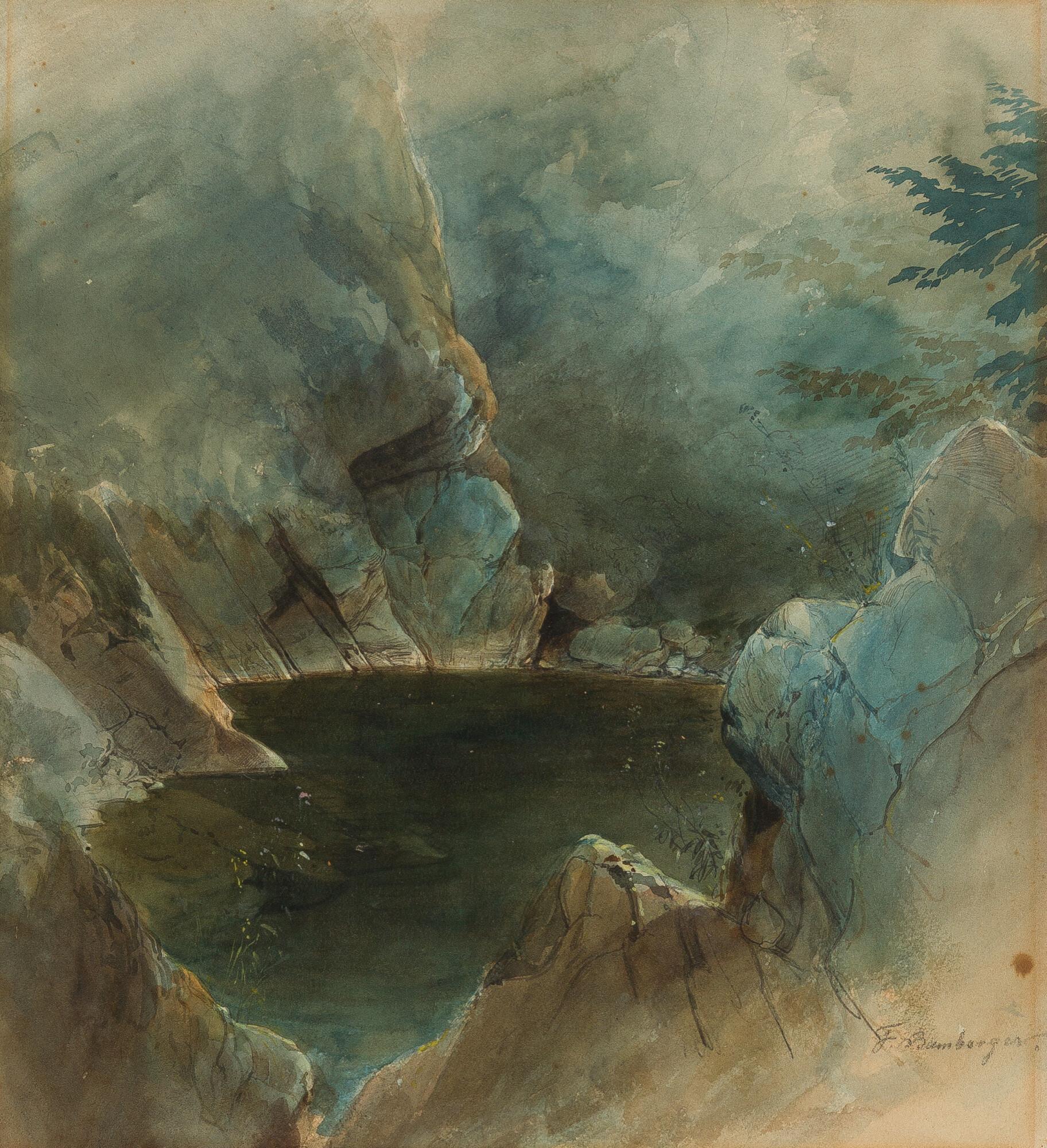 Fritz Bamberger - Am Gebirgssee.