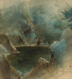 Fritz Bamberger - Am Gebirgssee.