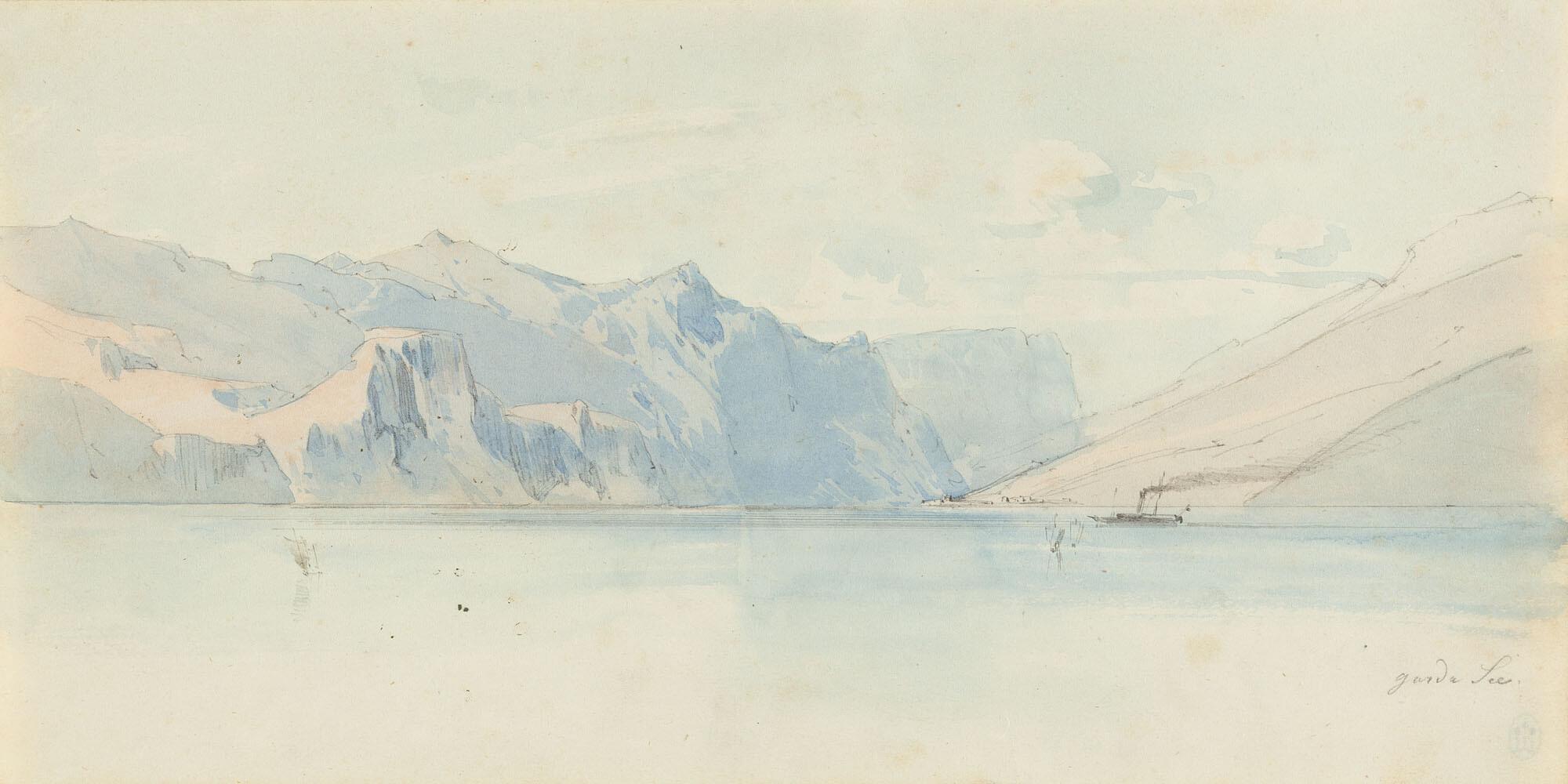 Fritz Bamberger - Blick auf den Gardasee.