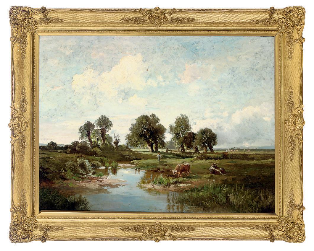 Fritz Halberg-Krauss - Cattle grazing in an extensive landscape