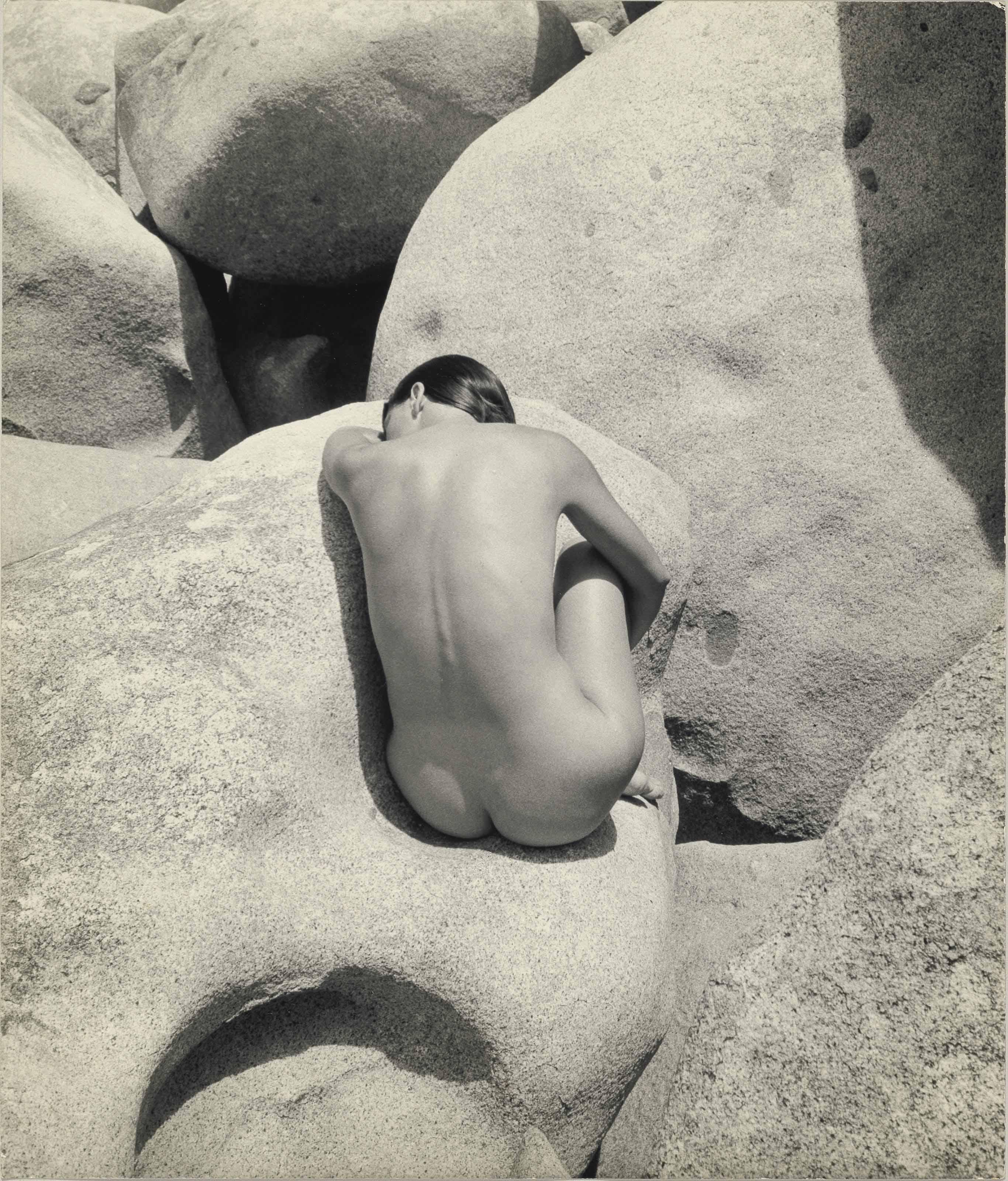 Fritz Henle - Nude On Basalt Rocks, Virgin Gorda, 1955