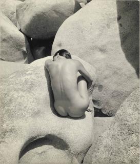 Fritz Henle - Nude On Basalt Rocks, Virgin Gorda, 1955