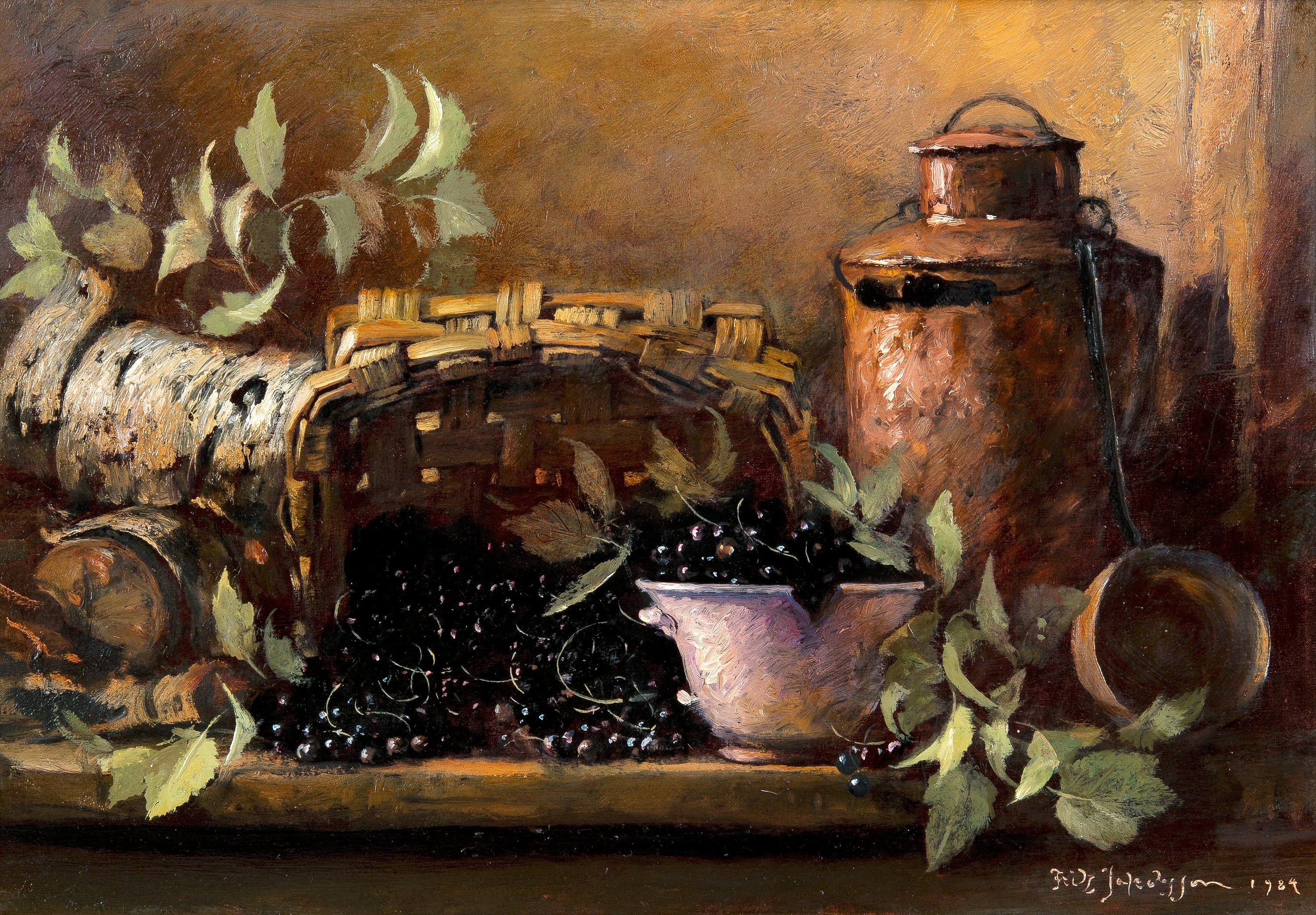 Fritz Jakobsson - Still Life With Black Currants.